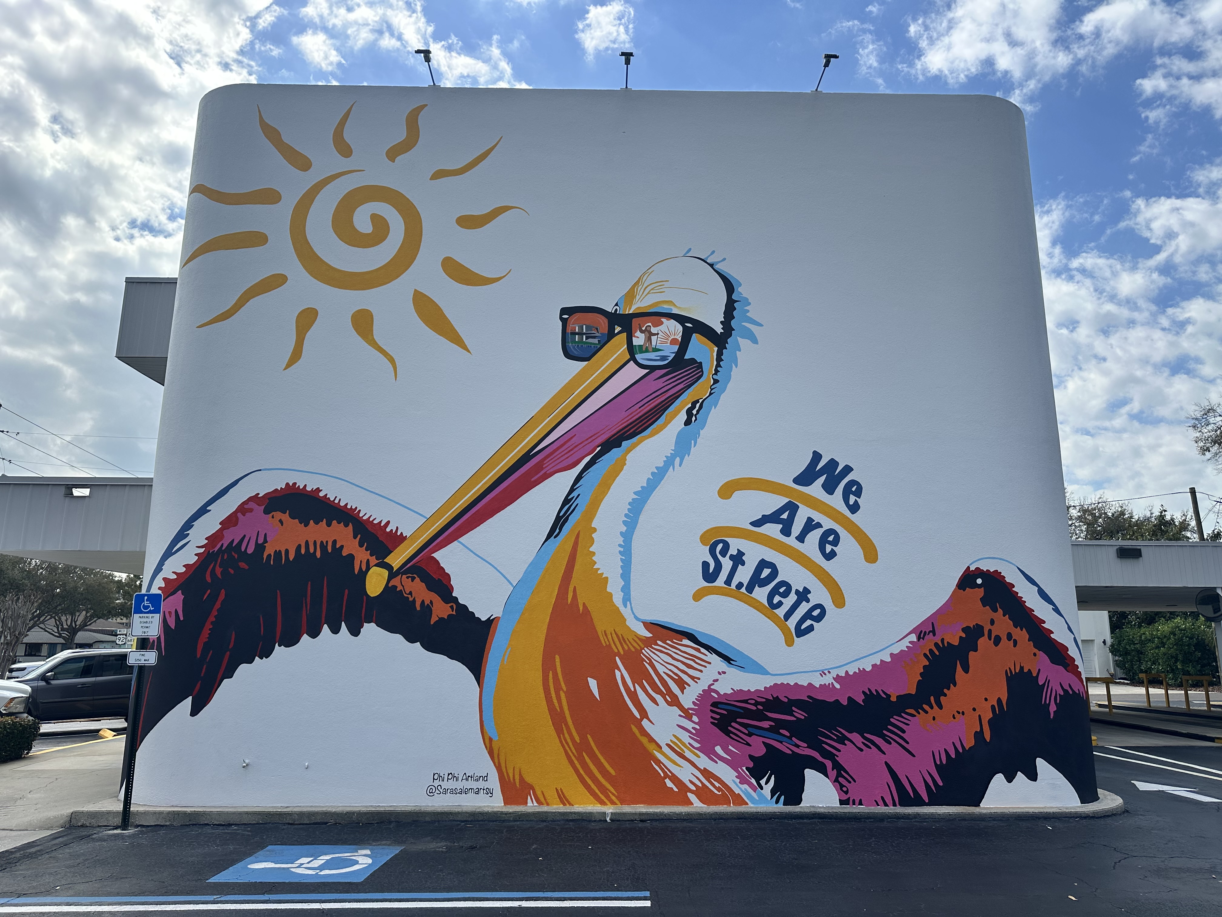 Sara Salem We Are St. Pete pelican with sunglasses